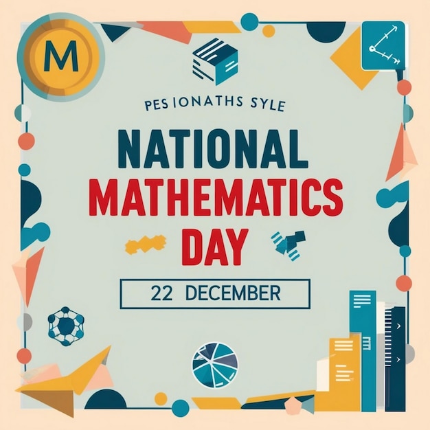 Photo design for national mathematics day on 22 december