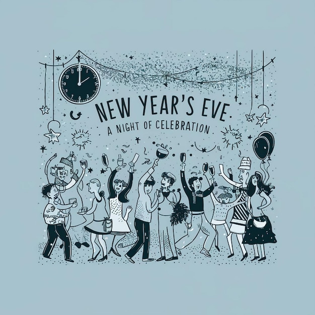 Photo design for new years eve