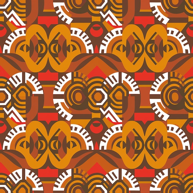 a design in orange with a brown background