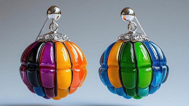 Design a pair of statement earrings that showcase the beauty of colorful handcrafted glass beads