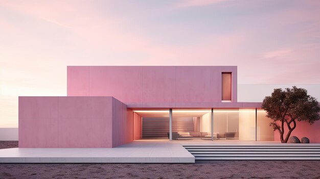 Photo design pink stucco