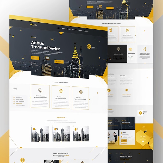 Photo design professional website layout for company specializing in gold and cryptocurrency trading