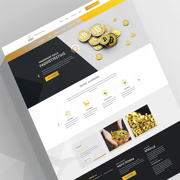 design professional website layout for company specializing in gold and cryptocurrency trading