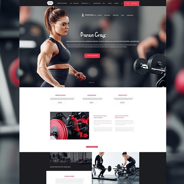 Photo design a sophisticated and professional website layout for a specialized gym