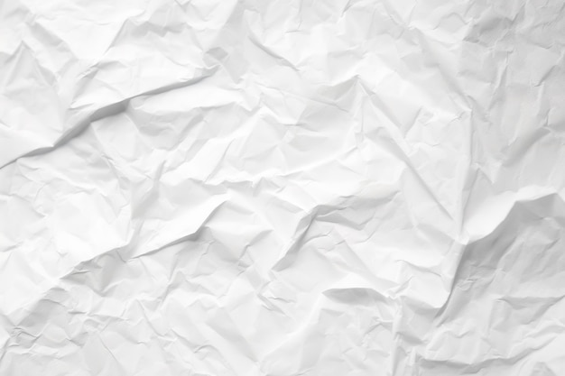 Design space white crumpled paper textured background