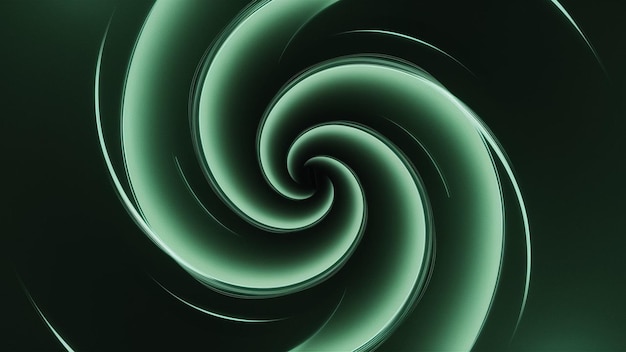 Design a spiraling emerald galaxy immersed in darkness punctuated by flowing lines generated ai