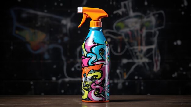 Photo design spray bottle graphic