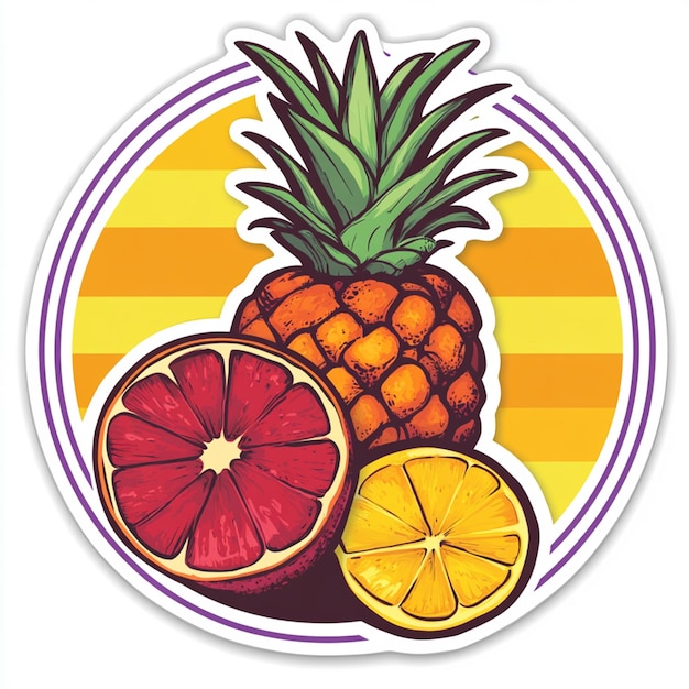 Photo design sticker fruit