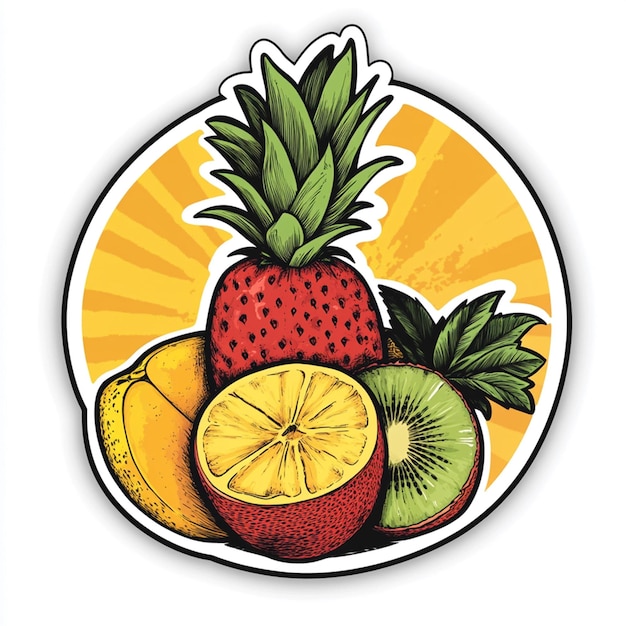 Photo design sticker fruit