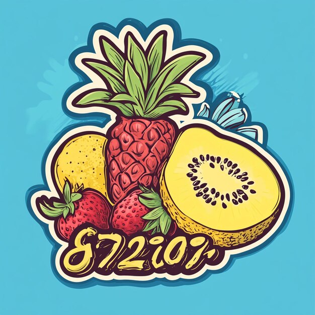 Photo design sticker fruit