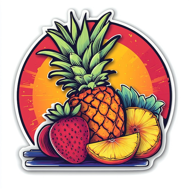 Photo design sticker fruit