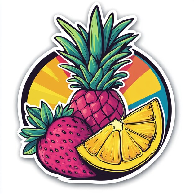 Photo design sticker fruit