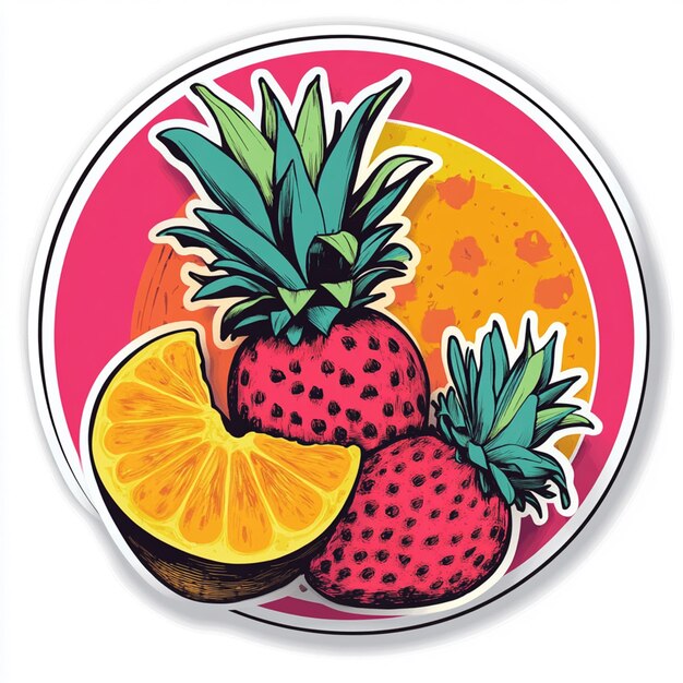 Photo design sticker fruit