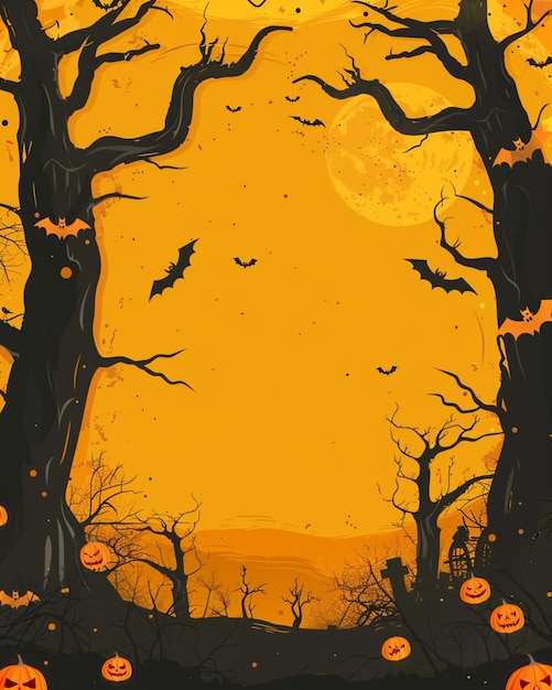 Design template for Halloween party poster