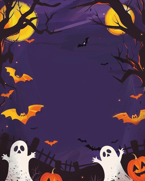 Design template for Halloween party poster