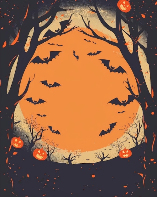 Design template for Halloween party poster