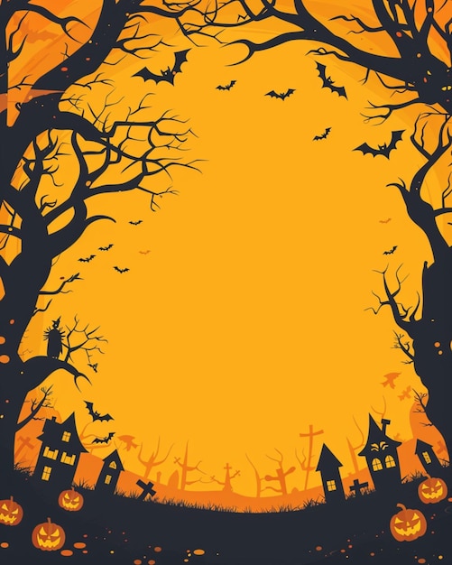 Design template for Halloween party poster