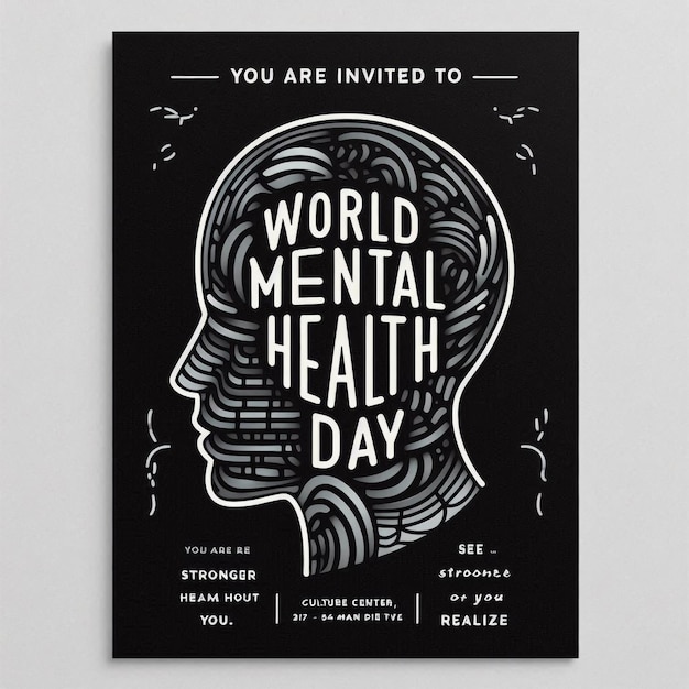 Photo design templates for world mental health day