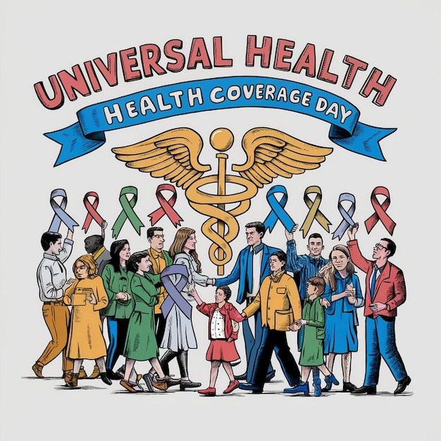 Photo design for universal health coverage day