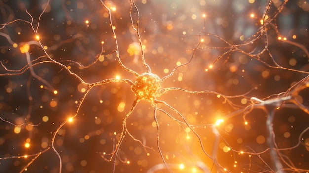 Design using a stock photo featuring neurons on a stunning background