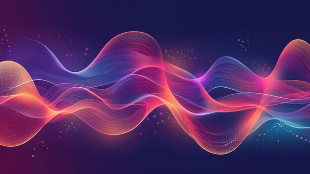 Design a vector illustration that symbolizes the harmony of sound waves