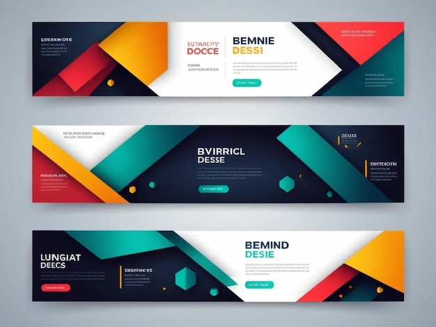 Design web Abstract banner template ideas