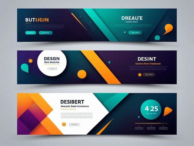 Design web Abstract banner template ideas