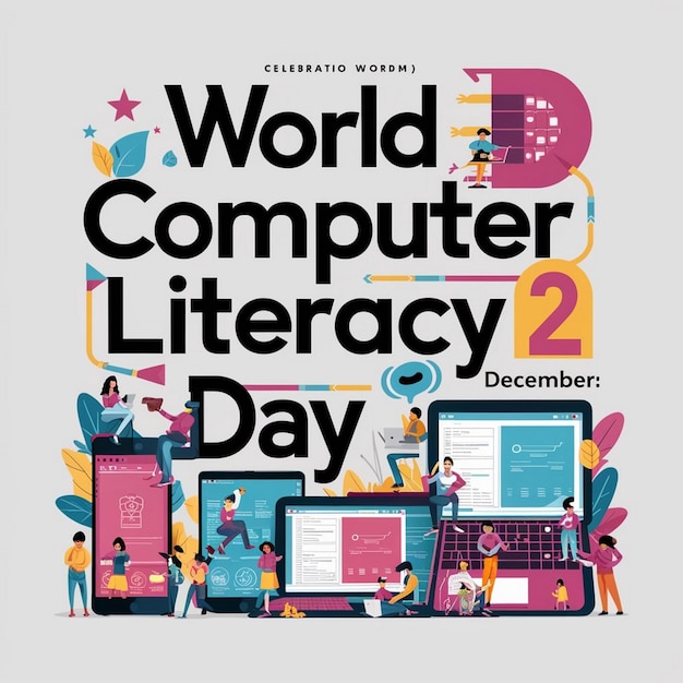 Photo design for world computer literacy day