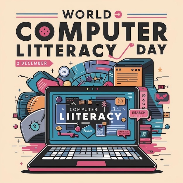 Photo design for world computer literacy day