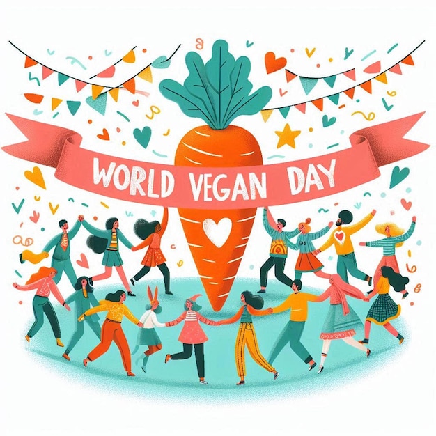 Photo design for world vegan day celebration