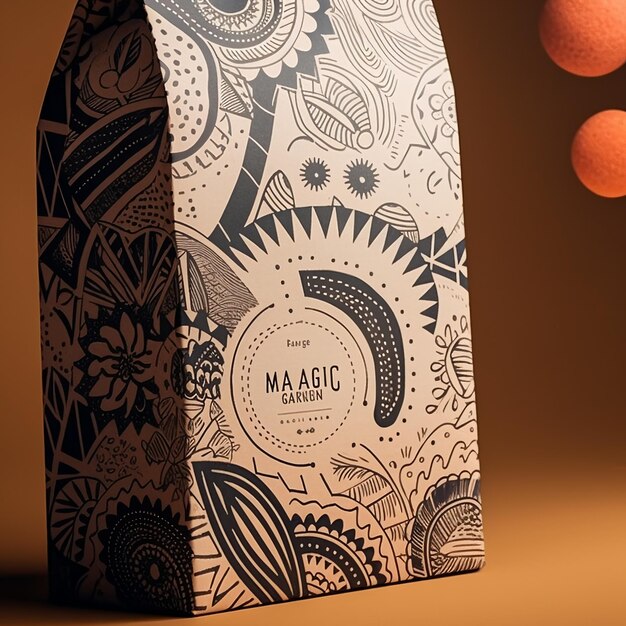 Designed coffee packaging photo