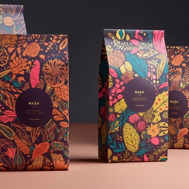 Designed coffee packaging photo