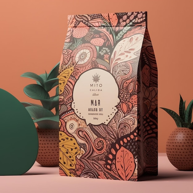 Designed coffee packaging photo