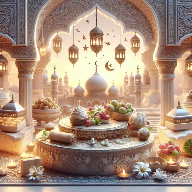 Designed An Islamic illustration for Mahe Ramadan Kareem and Eid ul Fitr