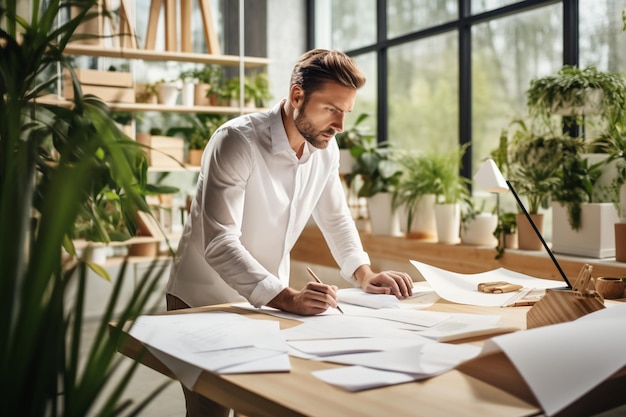 Designer at work in office