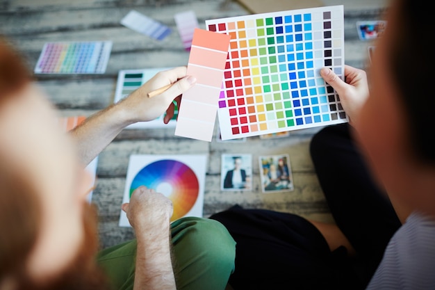 Designers Choosing Color Palette