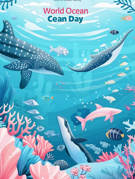 Designing the Depths Creating a Masterpiece Vector Art and Illustration for World Ocean Day