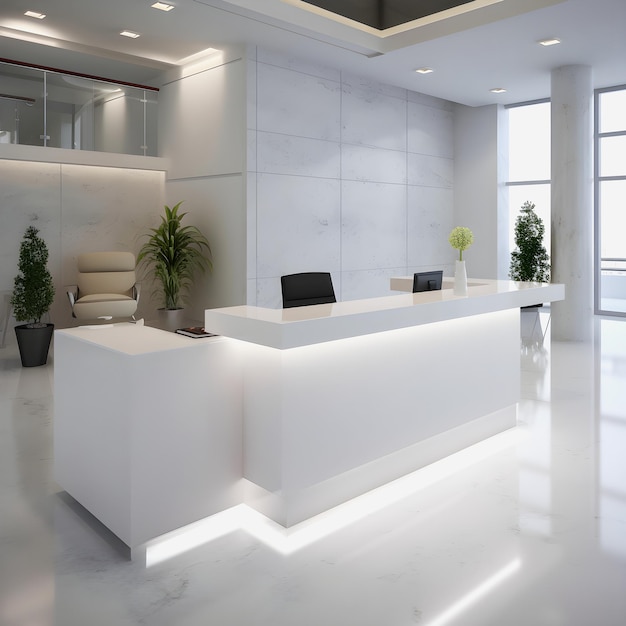 Designing Tomorrow's Office Innovative Reception Desk for HighEnd Concierge Service in Modern Arch