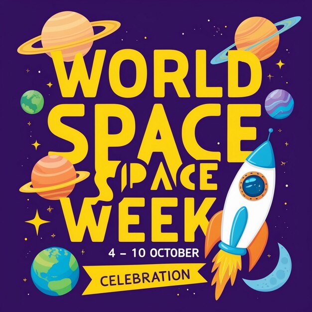 Photo designing for world space week celebrations