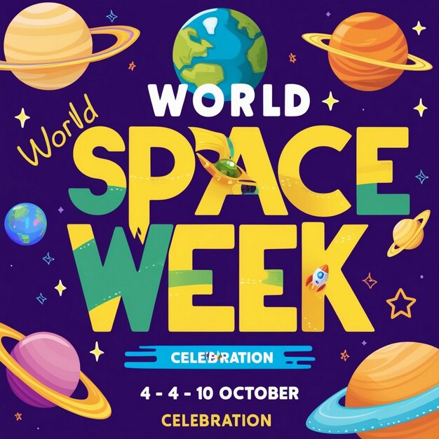 Photo designing for world space week celebrations