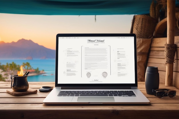 Designs that display the digital nomads lifestyle including this important document in your