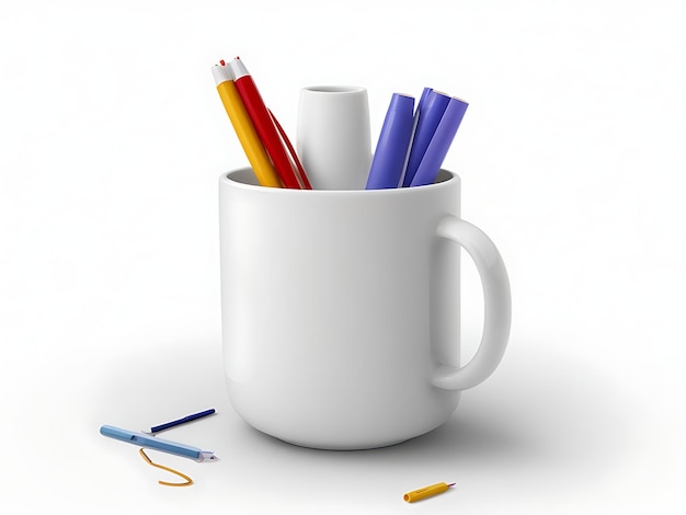 Desk Organizer Cup with Writing Pen and Pencil