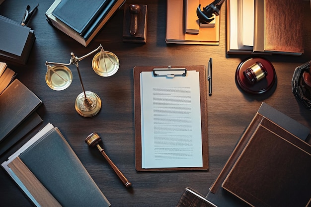 Photo a desk with a book a pen and a book on it