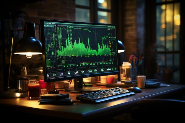 Desktop Computer on Wooden Desk