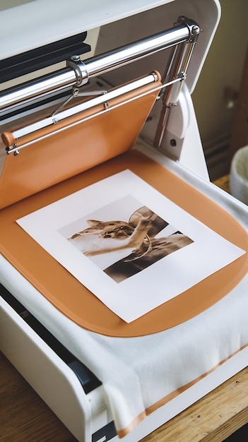 Photo desktop thermo press for printing images on fabric