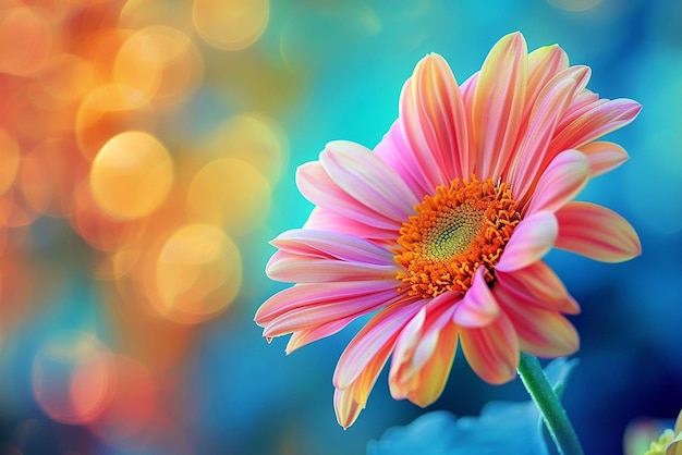 Desktop wallpaper Bright vivid cheerful energetic flower design