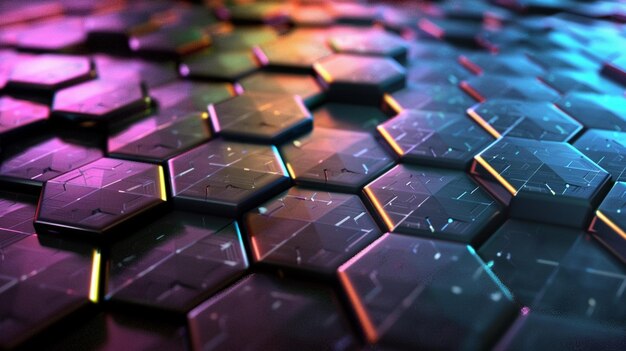 Photo desktop wallpaper featuring interlocking hexagonal grids