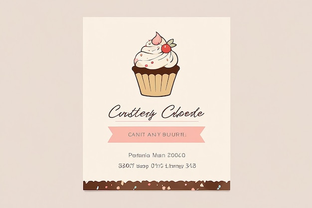 Dessert Cupcake Business Card Template