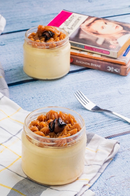 dessert jar with food styling