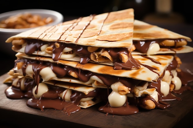 Dessert Quesadillas with Peanut Butter Chocolate and Mexican Dessert